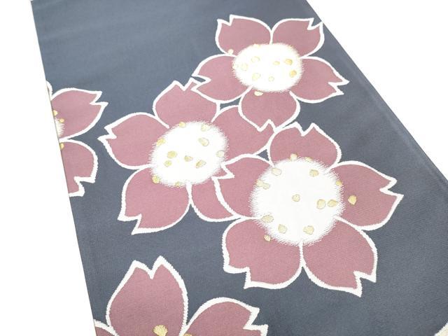 平和屋着物●世界的人形師 辻村寿三郎 ジュサブロー 六通柄袋帯 舞桜文 金糸 正絹 逸品 CABG9127hy
