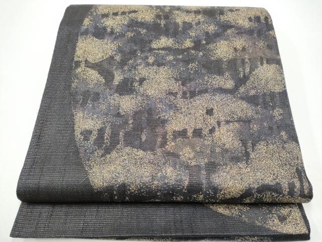 平和屋着物▽六通柄袋帯 スリーシーズン 春夏秋 枝松文 金糸 正絹 逸品 CABG9138hy