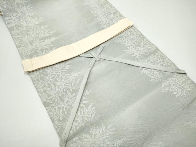 平和屋着物●六通柄袋帯 唐織 扇面草花文 金糸 正絹 逸品 CABG9155hy