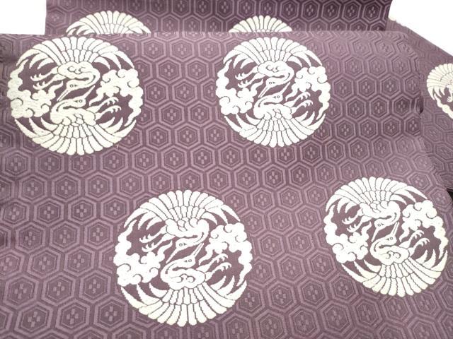平和屋着物●俵屋 人間国宝 喜多川平朗 有職織物 九寸名古屋帯 唐織 花鳥丸文 正絹 逸品 CABG9167hy