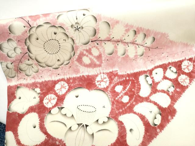 平和屋着物●日本工芸会正会員 福村廣利 絵絞庵 塩瀬 九寸名古屋帯 絞り 辻が花 正絹 逸品 CABG9169hy
