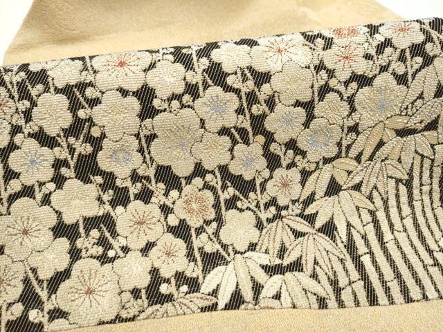 平和屋着物●創業280年 誉田屋源兵衛 九寸名古屋帯 金華山織 松竹梅 正絹 逸品 CABG9191hy