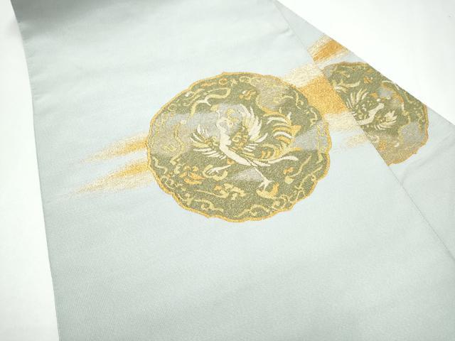 平和屋着物●爪掻き本綴れ 八寸名古屋帯 鳳凰唐草文 金糸 正絹 逸品 CABG9194hy