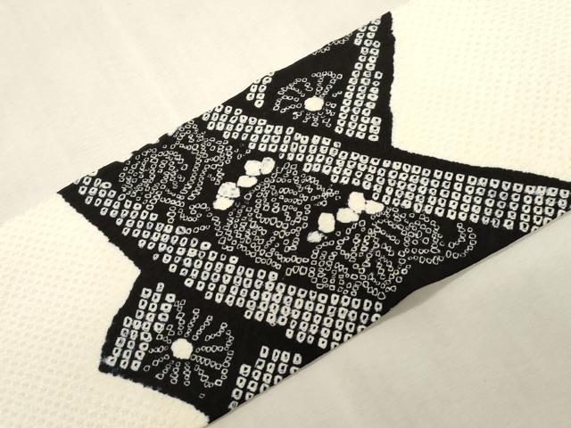 平和屋着物●九寸名古屋帯 総絞り 花唐草文 正絹 逸品 CABG9239dy