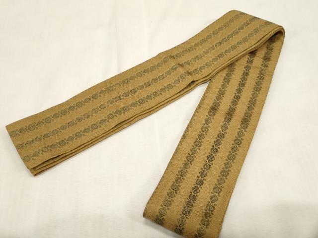 平和屋着物●男性 両面 角帯 幾何学間道 正絹 逸品 CABG9258dy