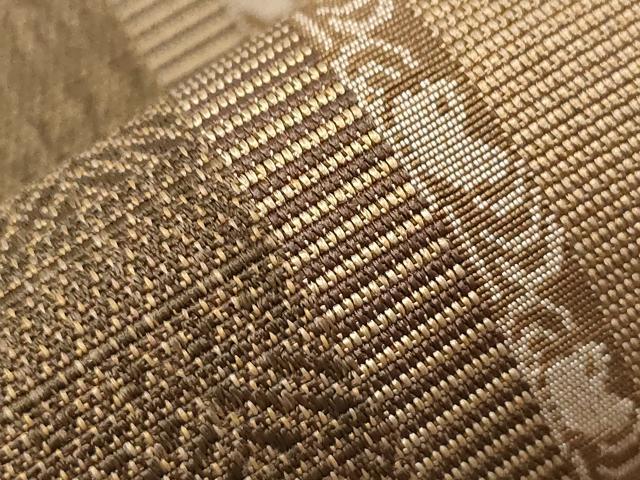 平和屋着物●男性 本場筑前博多織 角帯 流水鳥文 正絹 逸品 CABG9259dy