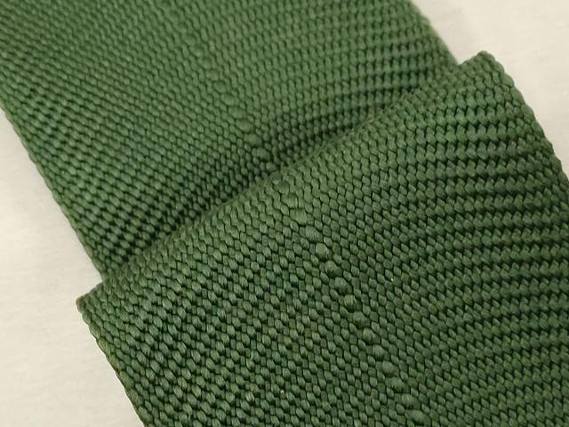 平和屋着物●男性 角帯 千歳緑色 正絹 逸品 CABG9263dy
