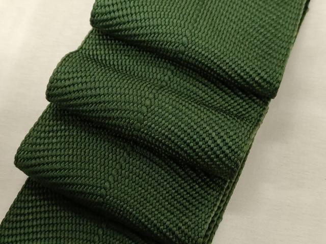 平和屋着物●男性 角帯 千歳緑色 正絹 逸品 CABG9263dy