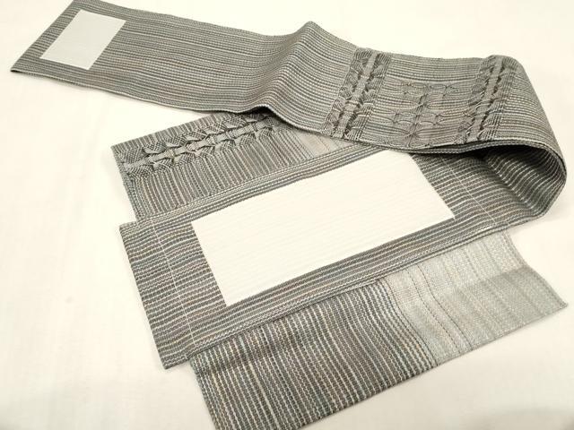 平和屋着物▽つけ帯 スリーシーズン 春夏秋 幾何学文 金銀糸 正絹 逸品 CABG9276dy