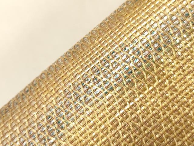 平和屋着物●国際的伝統工芸作家 十二代・藤林徳扇 苑寿 ワンタッチつけ帯 霞文 金銀糸 正絹 逸品 CABG9277dy