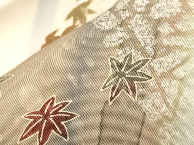 平和屋着物●塩瀬 つけ帯 友禅 人物文 正絹 逸品 CABG9282dy