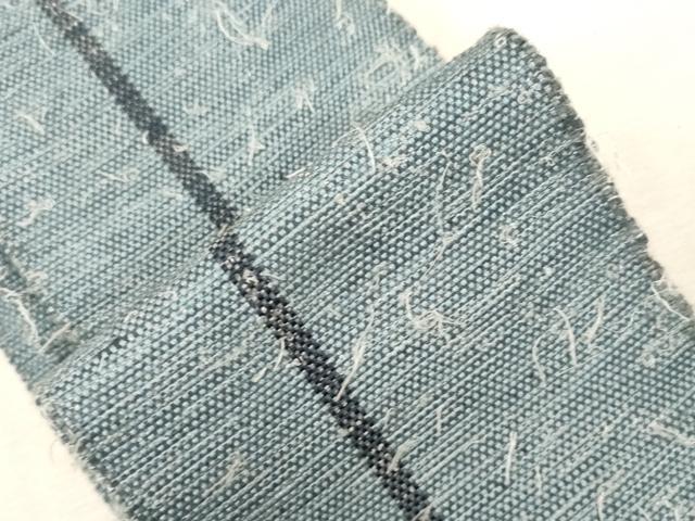 平和屋着物●男性 本場筑前博多織 角帯 縞 共箱付き 正絹 逸品 CABG9290dy