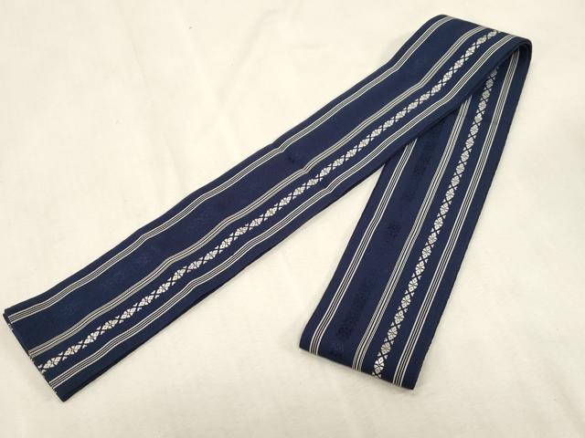 平和屋着物●男性 本場筑前博多織 角帯 献上 証紙付き 正絹 逸品 CABG9294dy