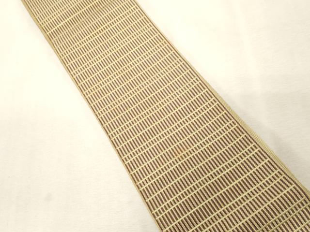 平和屋着物●男性 本場筑前博多織 角帯 横段文 正絹 逸品 CABG9299dy