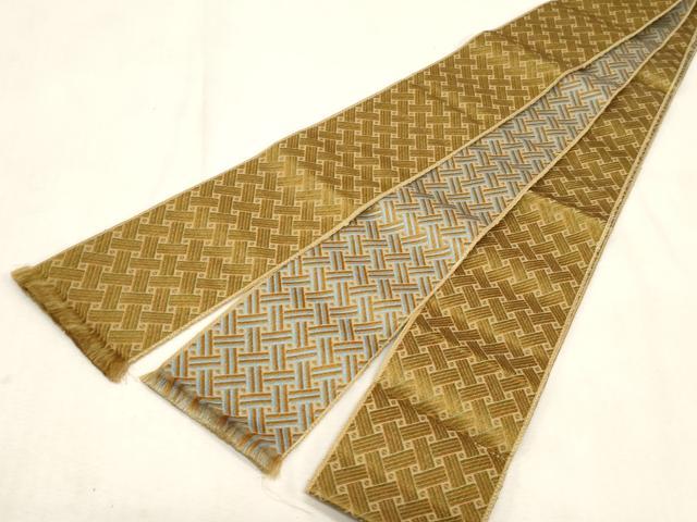平和屋着物●男性 本場筑前博多織 角帯 籠目文 正絹 逸品 CABG9301dy