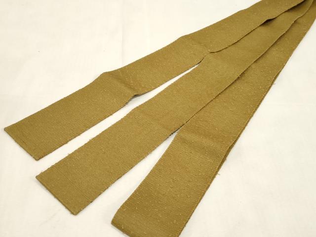 平和屋着物●男性 本場筑前博多織 角帯 黄像色 正絹 逸品 CABG9306dy