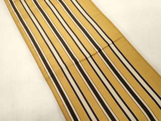 平和屋着物●本場筑前博多織 両面 半幅帯 献上 正絹 逸品 CABG9310dy