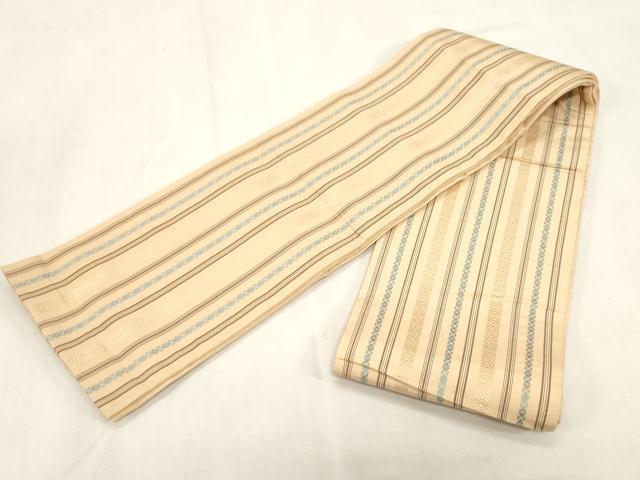 平和屋着物●本場筑前博多織 半幅帯 献上 正絹 逸品 CABG9312dy