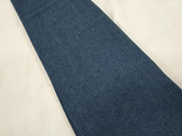 平和屋着物●半幅帯 デニム生地 濃紺地 綿 逸品 CABG9318dy