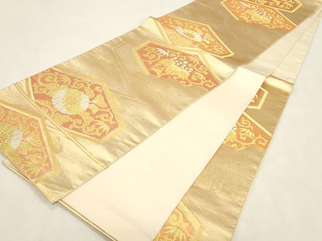 平和屋着物●西陣 川島織物 六通柄 本袋帯 桐花文 金銀糸 正絹 逸品 未使用 CABG9355dy
