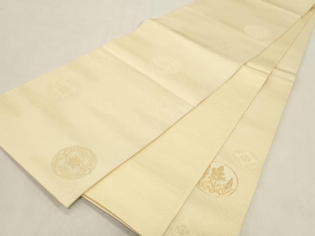 平和屋着物●六通柄袋帯 正倉院花文 金糸 正絹 逸品 未使用 CABG9358dy