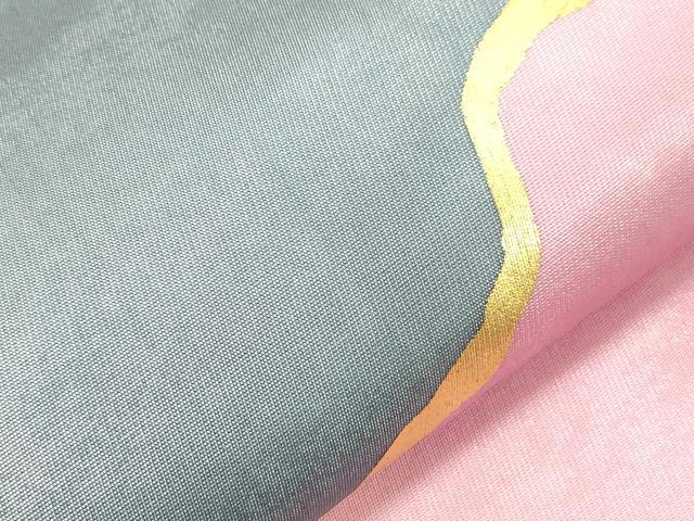平和屋着物●染色作家 田中文子 太鼓柄袋帯 霞文 金彩 正絹 逸品 CABG9359dy
