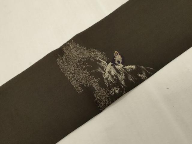 平和屋着物●アンティーク 大正ロマン 九寸名古屋帯 飛鳥文 金銀糸 正絹 逸品 CABG9364dy
