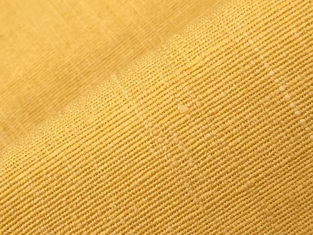 平和屋着物●九寸開き名古屋帯 紬地 柑子色 正絹 逸品 CABG9382dy