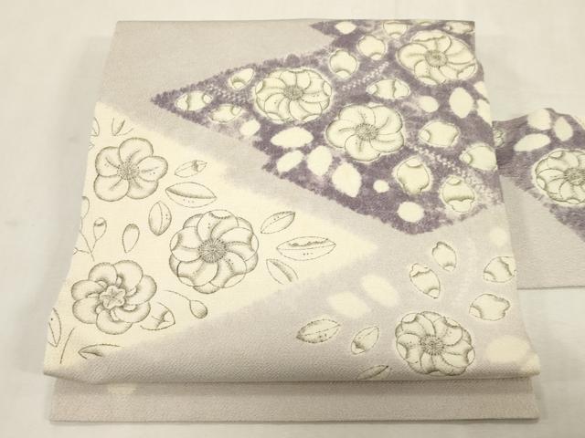 平和屋着物●九寸名古屋帯 作家物 辻が花 鬼しぼ縮緬 正絹 逸品 CABG9392dy