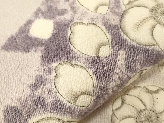 平和屋着物●九寸名古屋帯 作家物 辻が花 鬼しぼ縮緬 正絹 逸品 CABG9392dy