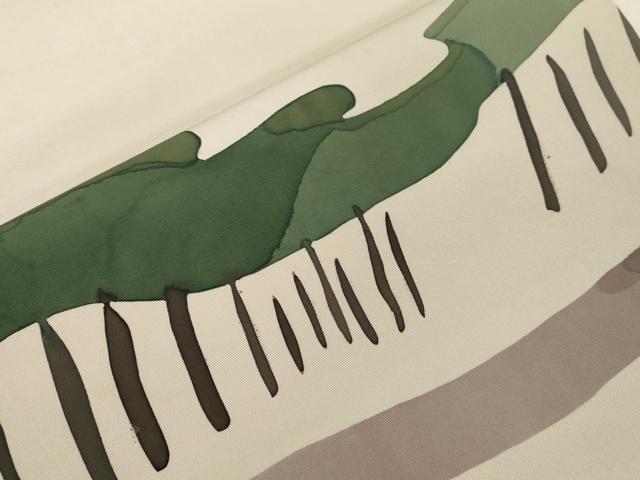 平和屋着物●日展染色作家 高久空木 ろうけつ染 塩瀬 九寸開き名古屋帯 幾何学文 正絹 逸品 CABG9409dy