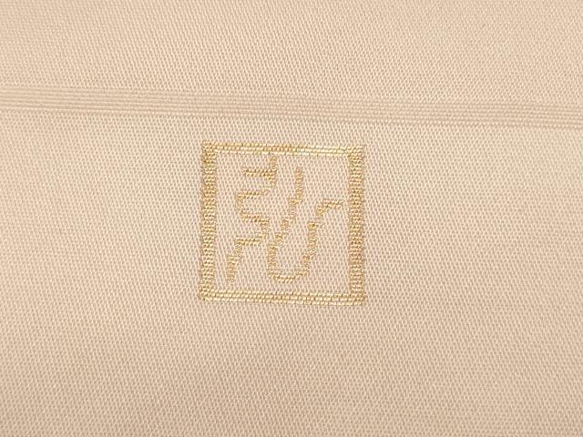 平和屋着物●桝屋高尾 九寸名古屋帯 地紙文 金糸 正絹 逸品 CABG9424dy