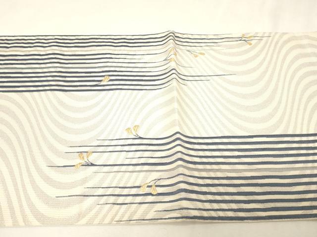 平和屋着物●西陣の名門 加納幸謹製 六通柄袋帯 草木文 金銀糸 鈴乃屋扱い 正絹 逸品 CABG9457dy