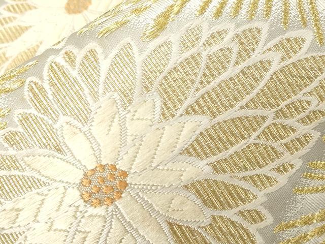 平和屋着物●六通柄袋帯 伝統工芸士 紙谷俊雄 唐織 菱花文 金糸 正絹 逸品 CABG9489dy