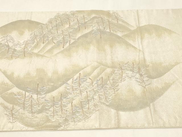 平和屋着物●近代日本画の巨匠 横山大観 じゅらく謹製 太鼓柄袋帯 生々流水轉絵巻 金銀糸 正絹 逸品 CABG9498dy