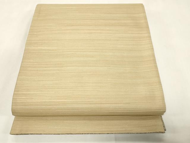平和屋着物▽世界的友禅作家 千地泰弘 両面 六通柄袋帯 スリーシーズン 春夏秋 櫛織 草木文 金銀糸 正絹 逸品 未使用 CABG9499dy
