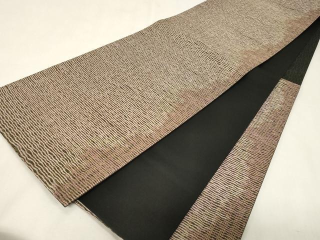 平和屋着物●六通柄袋帯 霞文 金銀糸 正絹 逸品 CABG9502dy