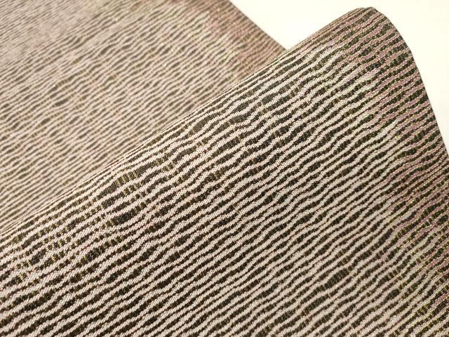 平和屋着物●六通柄袋帯 霞文 金銀糸 正絹 逸品 CABG9502dy