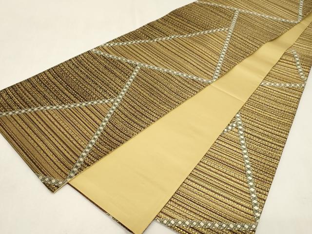 平和屋着物●六通柄袋帯 切嵌文 金糸 やまと誂製 正絹 逸品 CABG9503dy