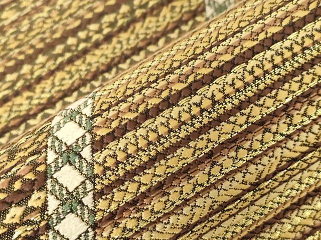 平和屋着物●六通柄袋帯 切嵌文 金糸 やまと誂製 正絹 逸品 CABG9503dy