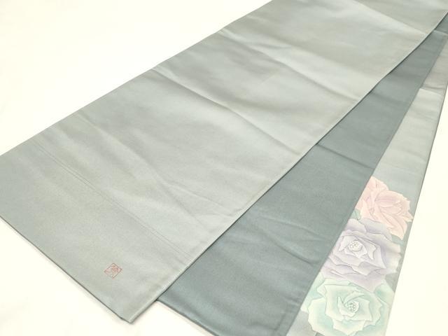 平和屋着物●太鼓柄袋帯 作家物 手描き 草花文 正絹 逸品 CABG9555dy