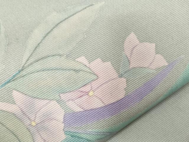 平和屋着物●太鼓柄袋帯 作家物 手描き 草花文 正絹 逸品 CABG9555dy