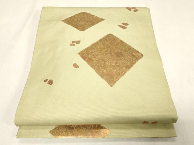 平和屋着物●西陣 川島織物 六通柄 本袋帯 箔散らし文 金糸 正絹 逸品 CABG9582dy