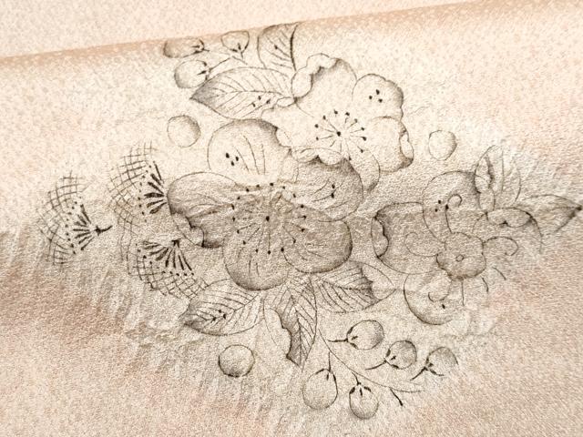 平和屋着物■訪問着 手描き 絞り 辻が花 金彩 正絹 逸品 CABG9603fb