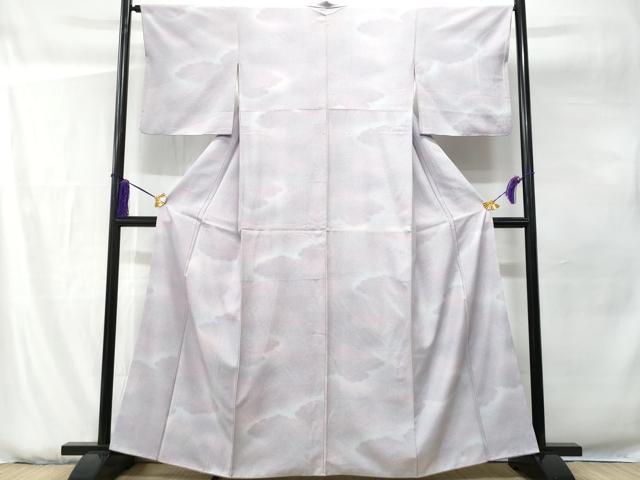 平和屋着物■上質な小紋 作家物 千草染め 雲取文 暈し染め 正絹 逸品 CABG9606fb