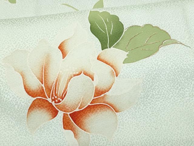 平和屋着物■上質な小紋 草花文 金彩 正絹 逸品 CABG9607fb