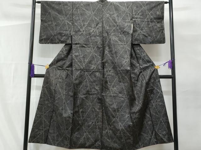 平和屋着物■本場大島紬 笹竹文 正絹 逸品 CABG9611fb