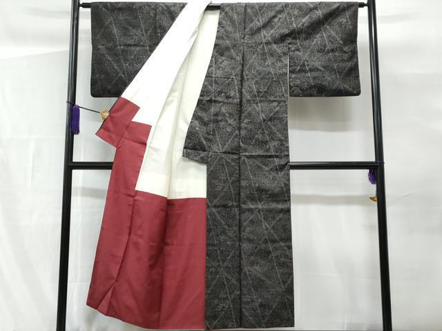 平和屋着物■本場大島紬 笹竹文 正絹 逸品 CABG9611fb
