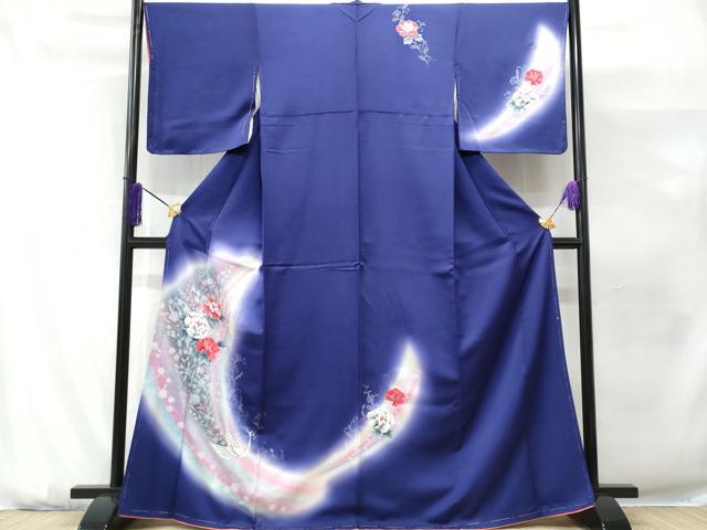 平和屋着物■訪問着 飛鳥枝花文 暈し染め 金銀彩 正絹 逸品 未使用 CABG9617fb
