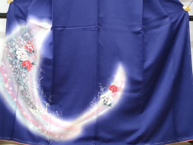 平和屋着物■訪問着 飛鳥枝花文 暈し染め 金銀彩 正絹 逸品 未使用 CABG9617fb